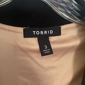 Torrid gold sequin bomber jacket Size 3